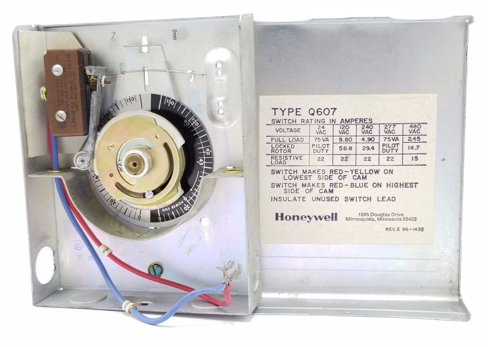 HONEYWELL Q607 AUXILARY SWITCH