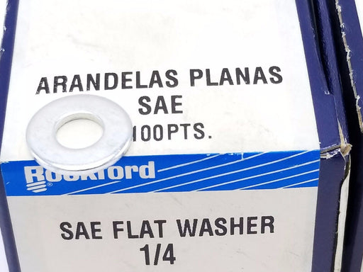 LOT OF 200 ROCKFORD 8071-029B SAE FLAT WASHERS 1/4'' 8071029B