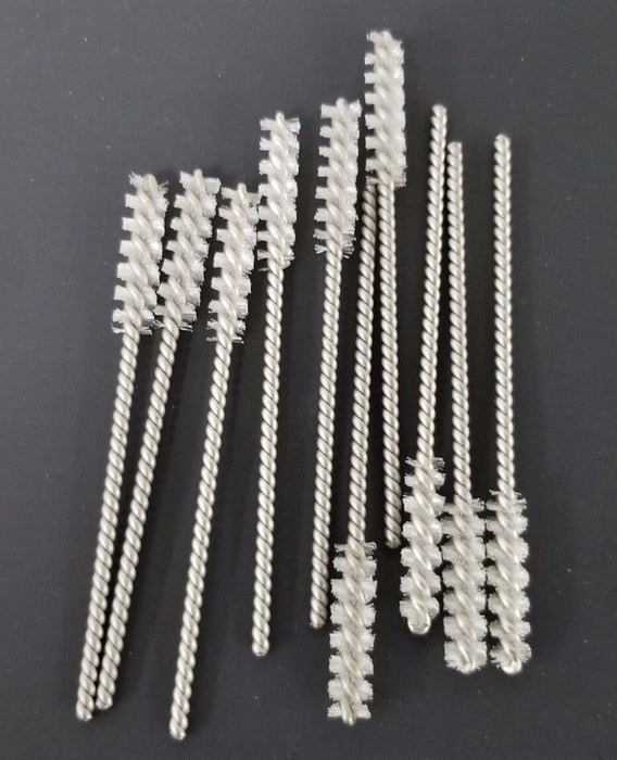LOT OF 10 GENERIC 1/4'' DIE BORE CLEANING BRUSHES