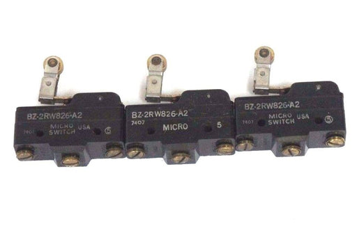 LOT OF 3 HONEYWELL MICROSWITCH BZ-2RW826-A2 LEVER SWITCH ROLLER BZ2RW826A2