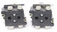 LOT OF 2 CUTLER HAMMER 10250T CONTACTS WITH BLACK PUSHBUTTONS