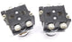 LOT OF 2 CUTLER HAMMER 10250T CONTACTS WITH BLACK PUSHBUTTONS