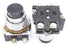 LOT OF 2 CUTLER HAMMER 10250T CONTACTS WITH BLACK PUSHBUTTONS