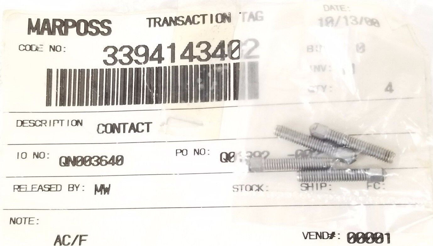 LOT OF 4 NEW MARPOSS 3394143402 CONTACTS