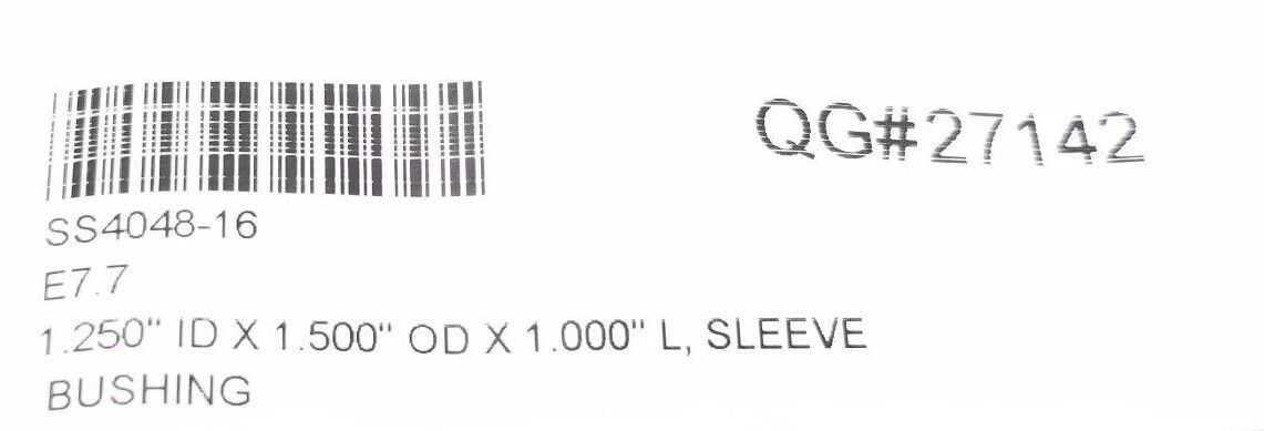 LOT OF 2 NEW SYMMCO SS4048-16 BRONZE SLEEVE BUSHINGS 1.1250''IDX1.5''ODX1.0'' L