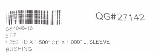 LOT OF 2 NEW SYMMCO SS4048-16 BRONZE SLEEVE BUSHINGS 1.1250''IDX1.5''ODX1.0'' L