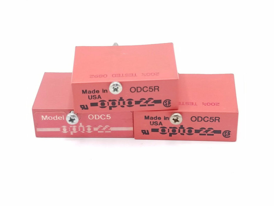 LOT OF 3 OPTO 22 ODC5R I/O MODULE RED REED RELAYS ODC5