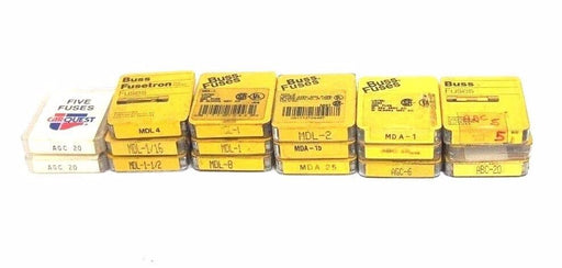 LOT OF 47 NEW BUSS MISCELLANEOUS FUSES