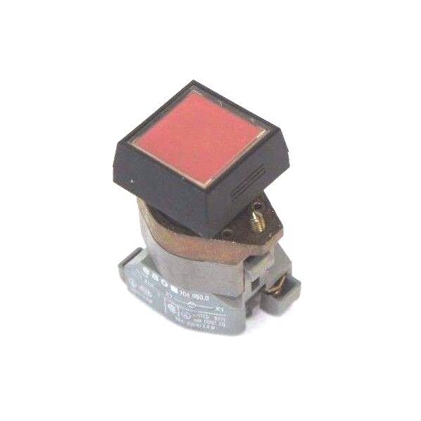 EAO 704.950.0 LAMP SOCKET 250VAC W/ RED BUTTON