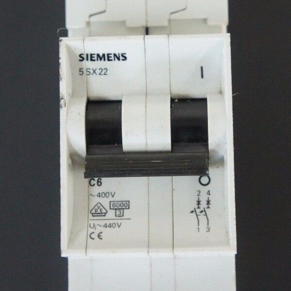 SIEMENS 5SX22 CIRCUIT BREAKER 5SX22C6, 2-POLE