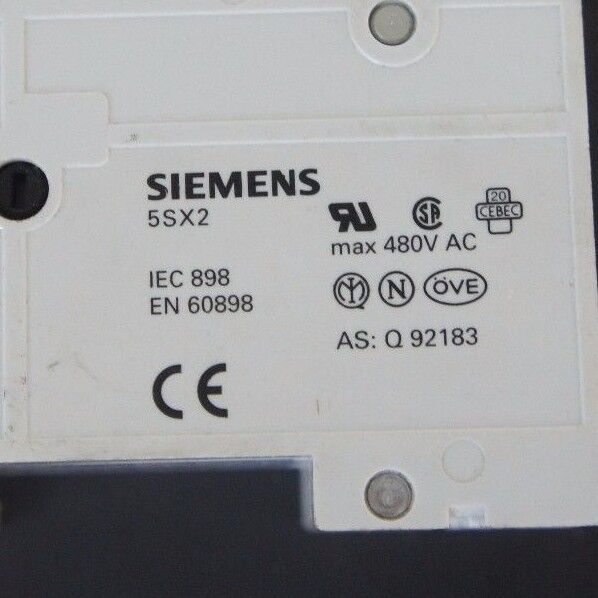 SIEMENS 5SX22 CIRCUIT BREAKER 5SX22C6, 2-POLE