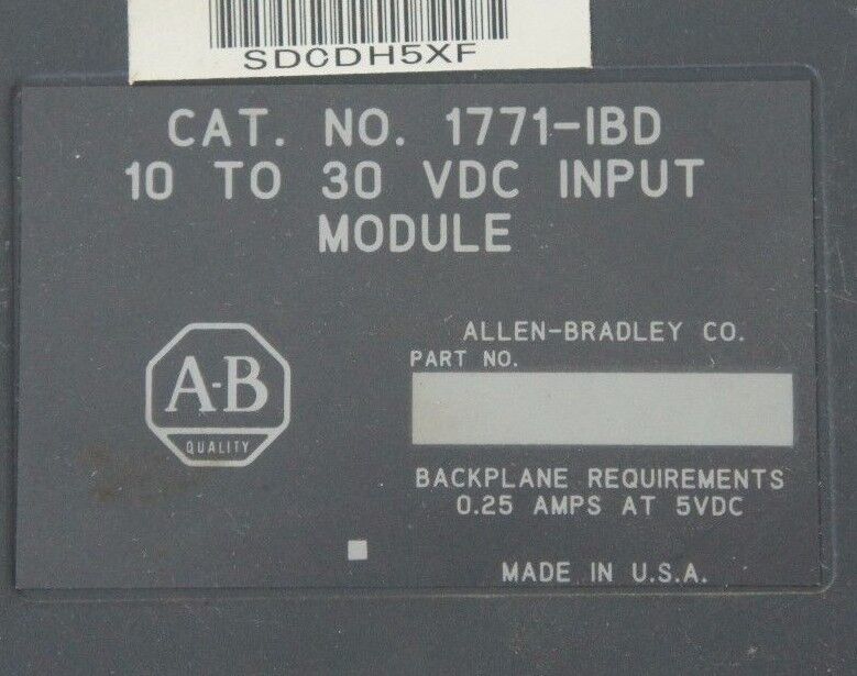 ALLEN BRADLEY 1771-IBD INPUT MODULE 10-30 VDC WITH WIRING HARNESS 1771IBD