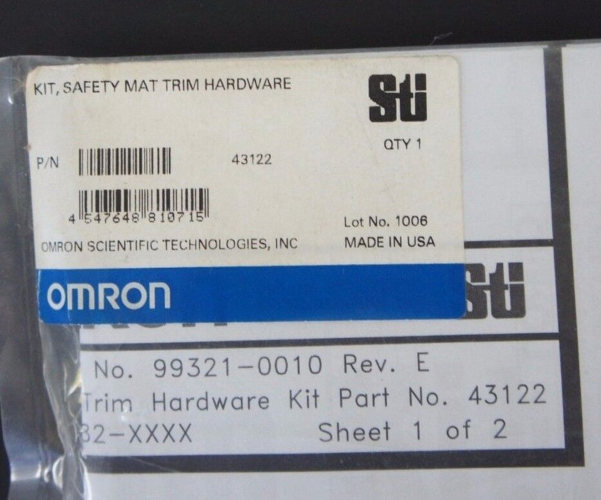 LOT OF 9 NEW OMRON 43122 SAFETY MAT TRIM HARDWARE KITS