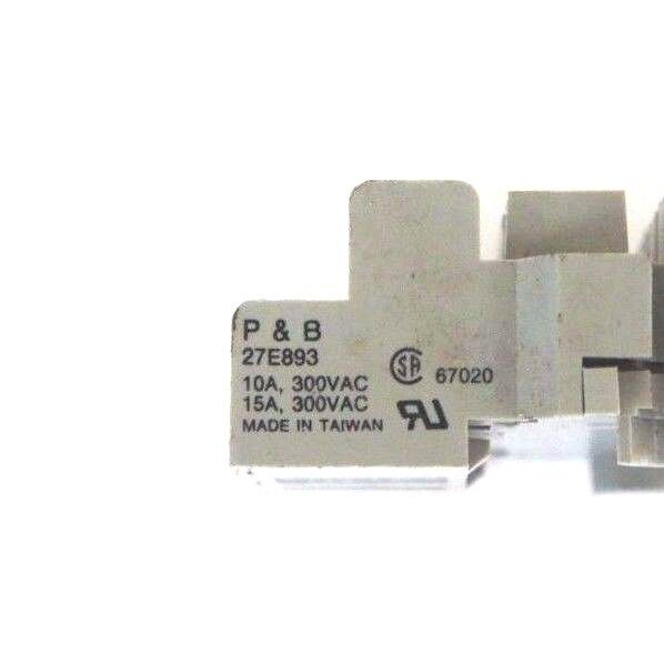 POTTER & BRUMFIELD 27E893 SOCKET RELAY BASE