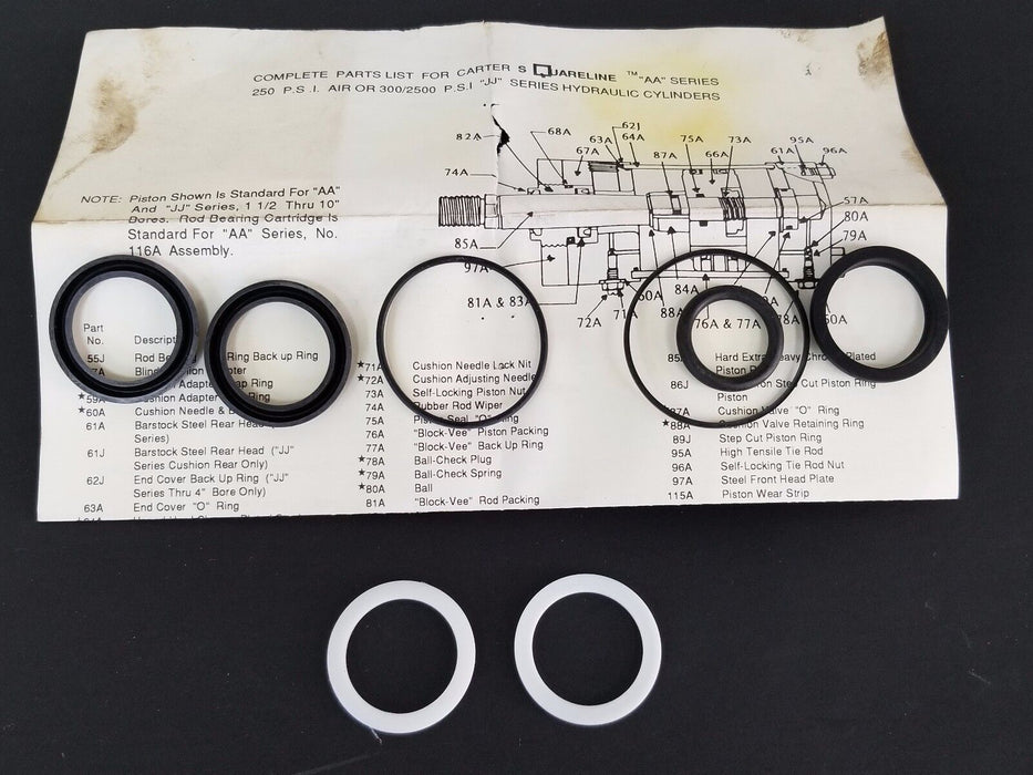 LOT OF 4 NEW CARTER SQUARELINE K81J-KIT-100 "AA" SERIES ROD KITS K81JKIT100