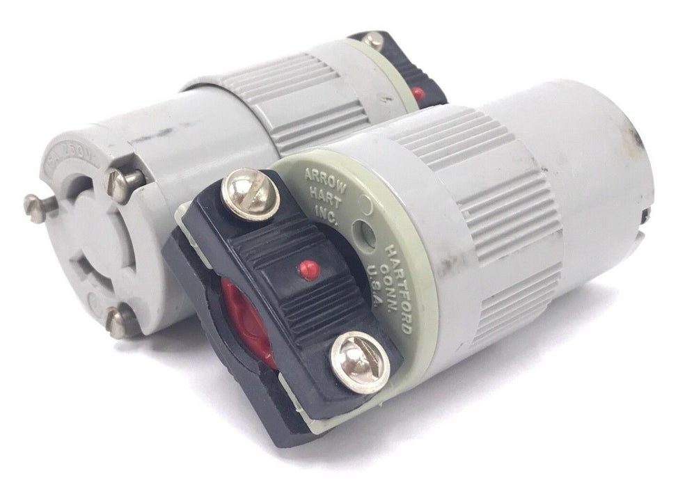 LOT OF 2 ARROW HART 15A, 250V TWIST LOCK RECEPTACLES
