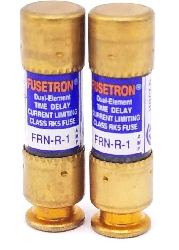 LOT OF 2 NEW COOPER BUSSMANN FRN-R-1 FUSETRON FUSES FRNR1