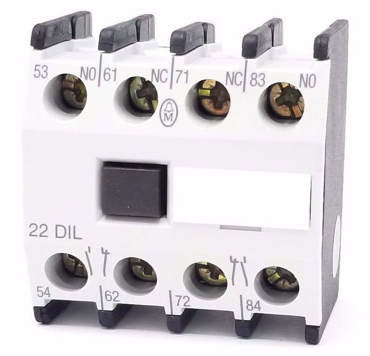 NEW KLOCKNER MOELLER 22 DIL AUXILIARY CONTACT 16AMP, 22DIL