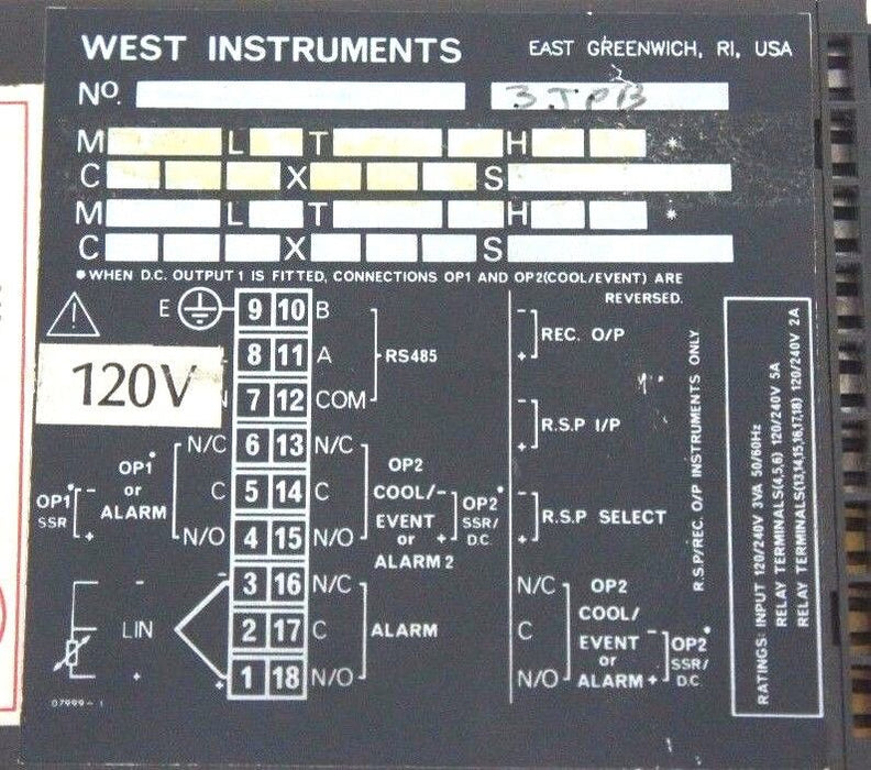 WEST INSTRUMENTS 3JPB CONTROL MODULE ENCLOSURE ONLY