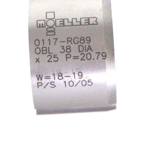 LOT OF 2 NEW MOELLER 0117-RG89 PUNCHES OBL 38 DIA X 25 P=20.79 W=18-19 P/S 10/05