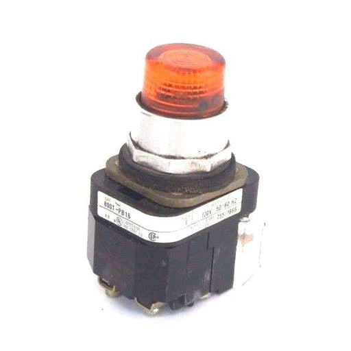 ALLEN BRADLEY  800T-PB16 PUSHBUTTON AMBER SER. T W/ 800T-XA SER. D CONTACT