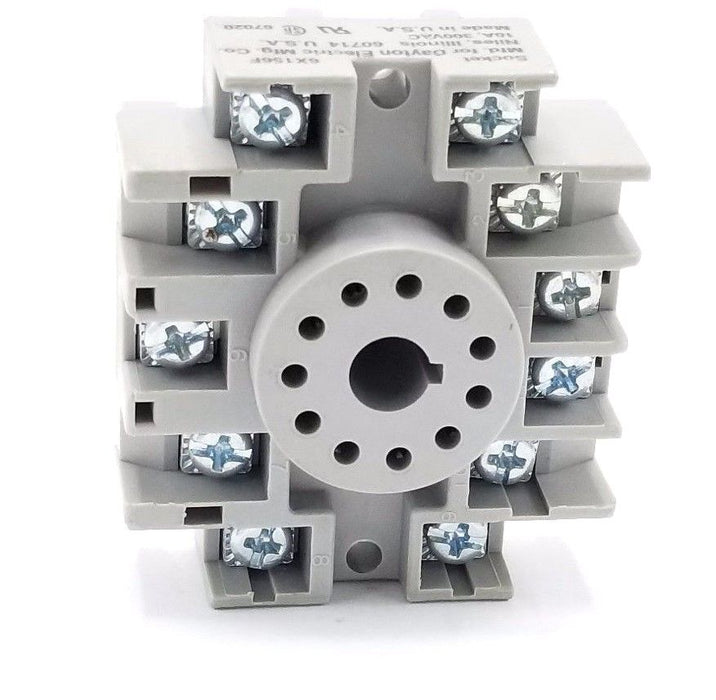 NEW DAYTON 6X156F RELAY SOCKET 10A, 300VAC