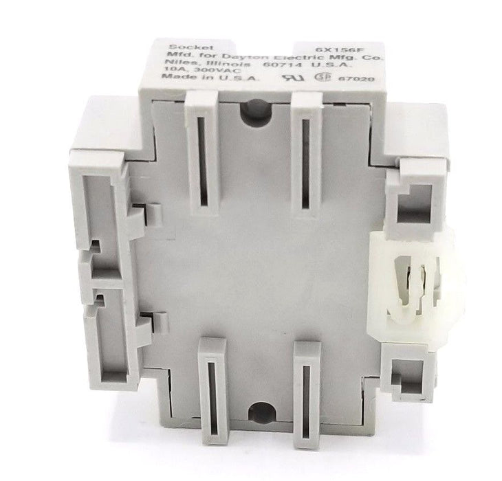 NEW DAYTON 6X156F RELAY SOCKET 10A, 300VAC