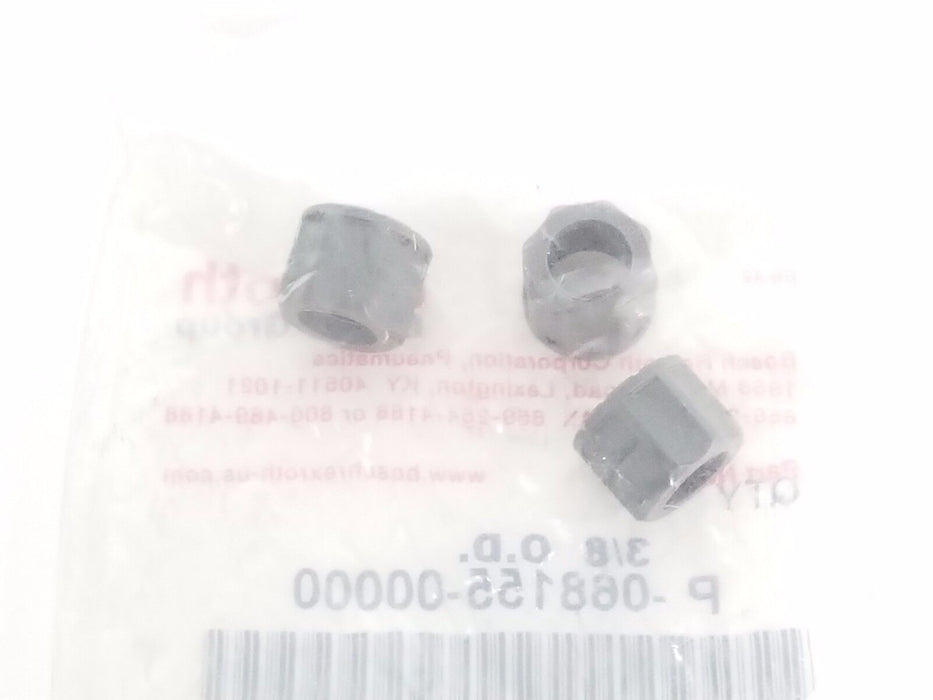NEW REXROTH P-068155-00000 PNEUMATIC TUBE NUT OD: 3/8IN KIT OF 3 PLASTIC NUTS