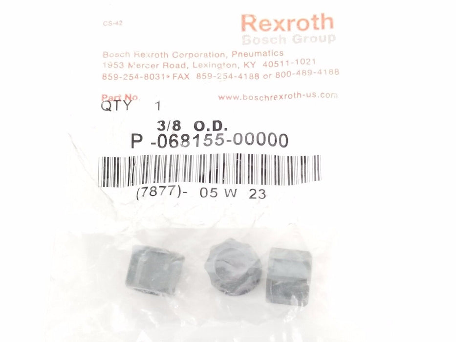 NEW REXROTH P-068155-00000 PNEUMATIC TUBE NUT OD: 3/8IN KIT OF 3 PLASTIC NUTS