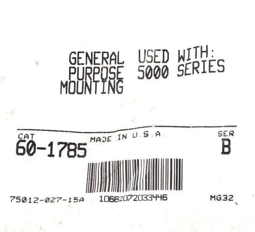 NEW ALLEN BRADLEY 60-1785 MOUNTING BRACKET SER. B, MISSING SCREWS 601785