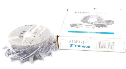 NEW TSUBAKI H60B17F-1 SINGLE STRAND SPROCKET #60, 17 TEETH, 1" BORE