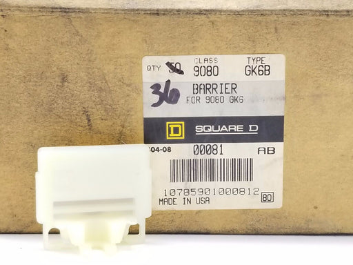 LOT OF 36 NEW SQUARE D 9080GK6B BARRIERS 9080-GK6B FOR 9080 GK6