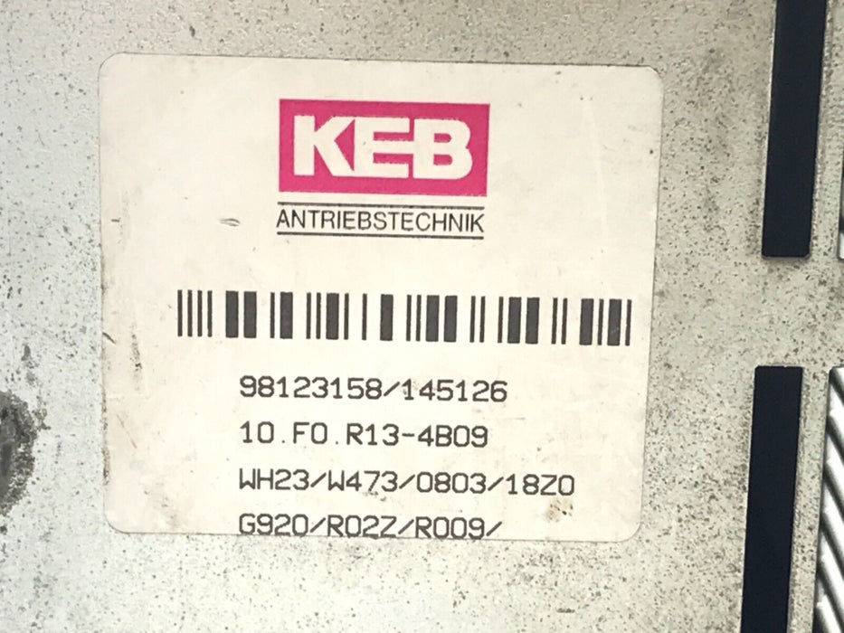 KEB COMBIVERT 10.F0.R13-4B09 / 10F0R134B09 FREQUENCY CONVERTER DRIVE