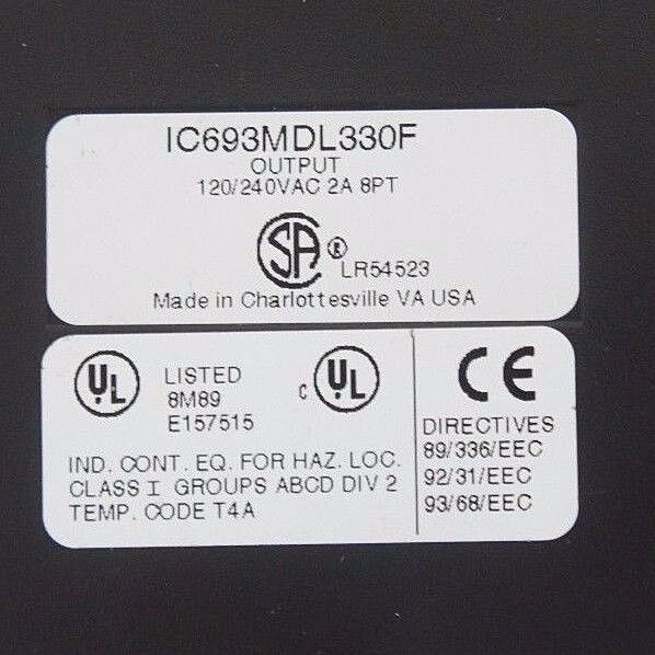 GE FANUC IC693MDL330F OUTPUT MODULE 120/240VAC 2A 8PT