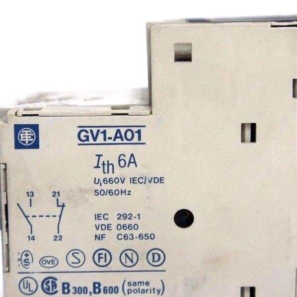 TELEMECANIQUE GV1-M02 MOTOR PROTECTOR GV1M02, 660V .16-.25AMP, 50/60HZ