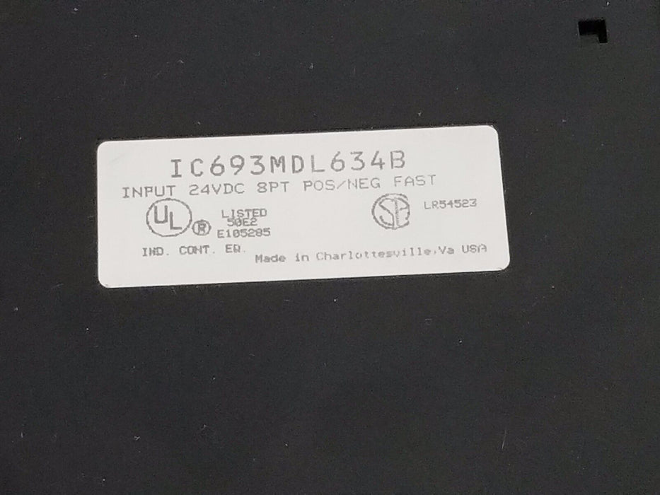 GE FANUC IC693MDL634B INPUT MODULE 24VDC, 8 PT POS/NEG FAST