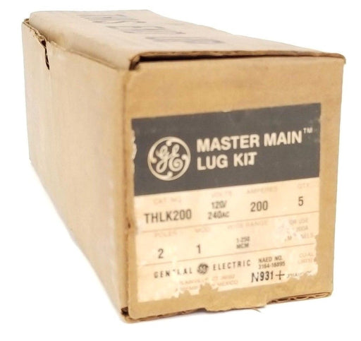 LOT OF 5 NIB GE THLK200 MASTER MAIN LUG KITS 120/240VAC, 200A, 2P, 1-250MCM