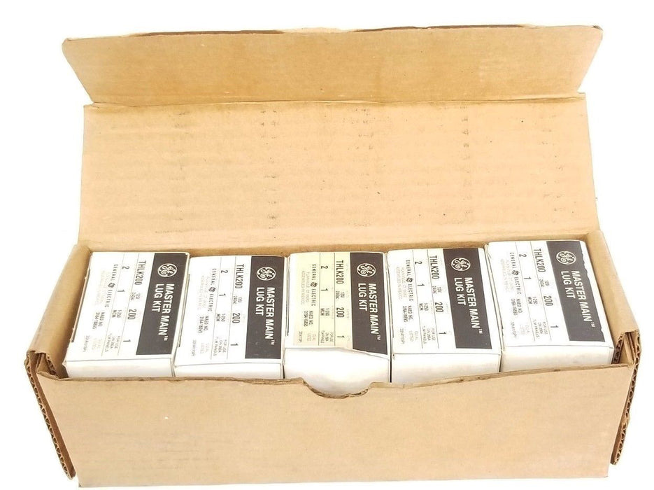 LOT OF 5 NIB GE THLK200 MASTER MAIN LUG KITS 120/240VAC, 200A, 2P, 1-250MCM