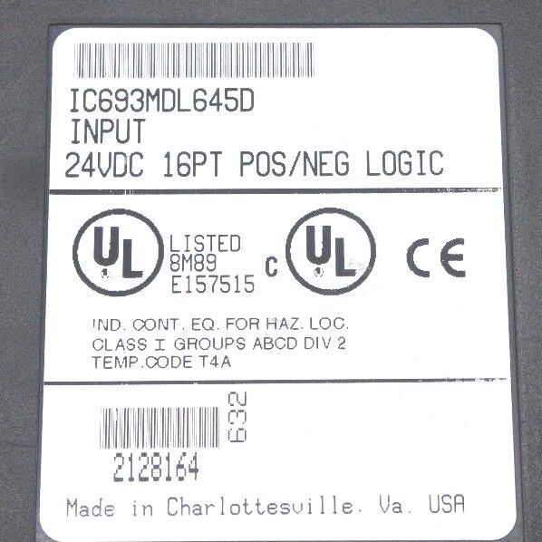 LOT OF 3 GE FANUC IC693MDL645D INPUT MODULES 24VDC 16PT POS/NEG LOGIC