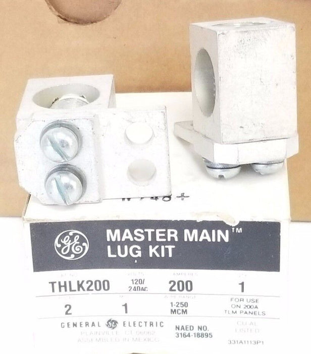 LOT OF 3 NIB GE THLK200 MASTER MAIN LUG KIT 120/240VAC, 200A, 1-250MCM, 2POLE