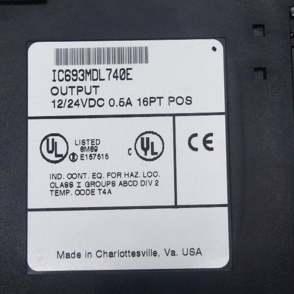 GE FANUC IC693MDL740E OUTPUT MODULE 12/24 VDC, 0.5A, 16 PT POS
