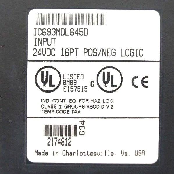 GE FANUC IC693CHS391H 10 SLOT RACK W/ (4) IC693MDL645D & (1) IC693MDL740E