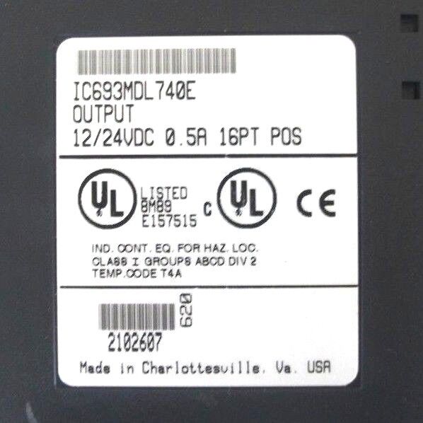 GE FANUC IC693CHS391H 10 SLOT RACK W/ (4) IC693MDL645D & (1) IC693MDL740E