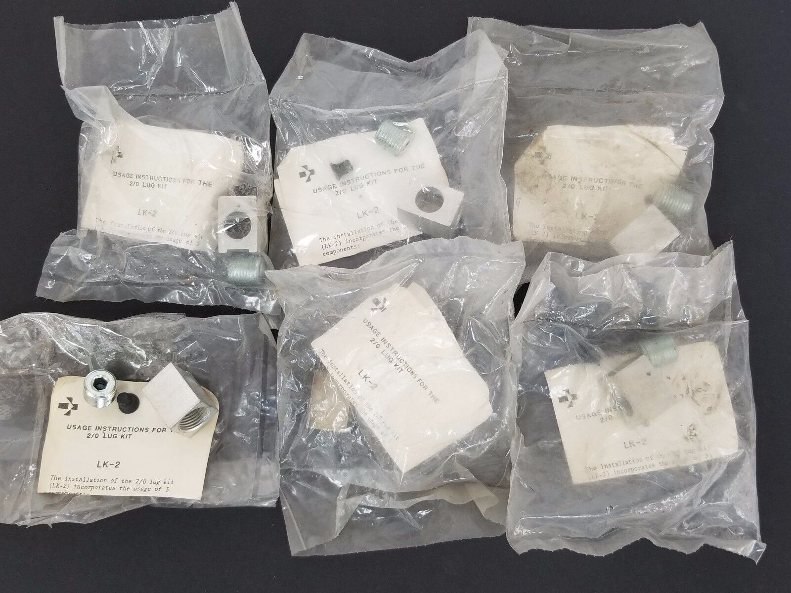 LOT OF 6 NEW GOULD MODICON LK-2 LUG KITS LK2 2/0