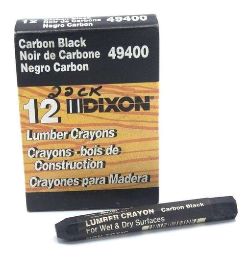 NIB DIXON 49400 CARBON BLACK LUMBER CRAYONS (PACK OF 12)