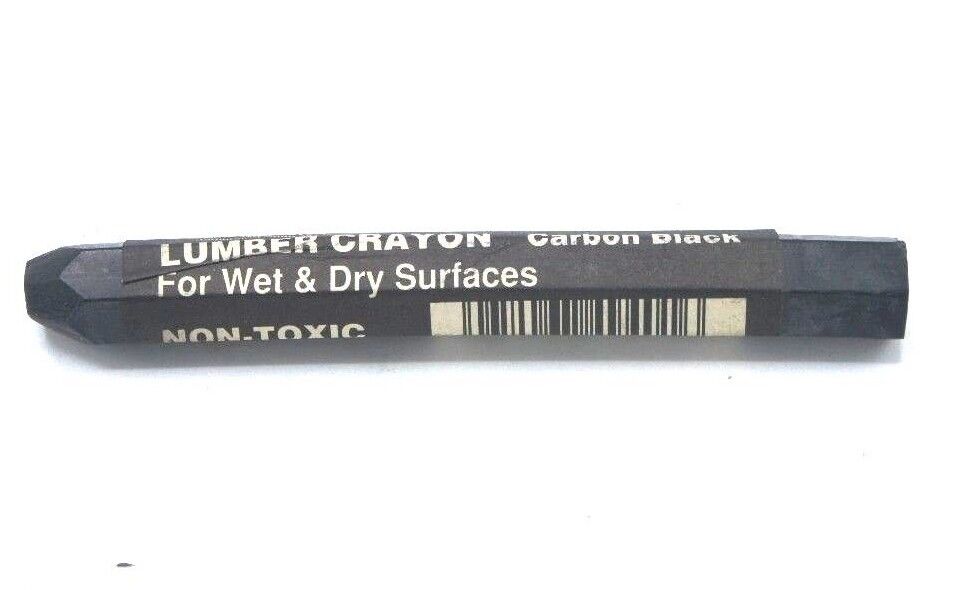 NIB DIXON 49400 CARBON BLACK LUMBER CRAYONS (PACK OF 12)