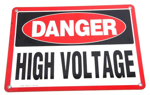 BOX OF 12 NEW DANGER HIGH VOLTAGE SIGNS PD102859