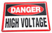 BOX OF 12 NEW DANGER HIGH VOLTAGE SIGNS PD102859