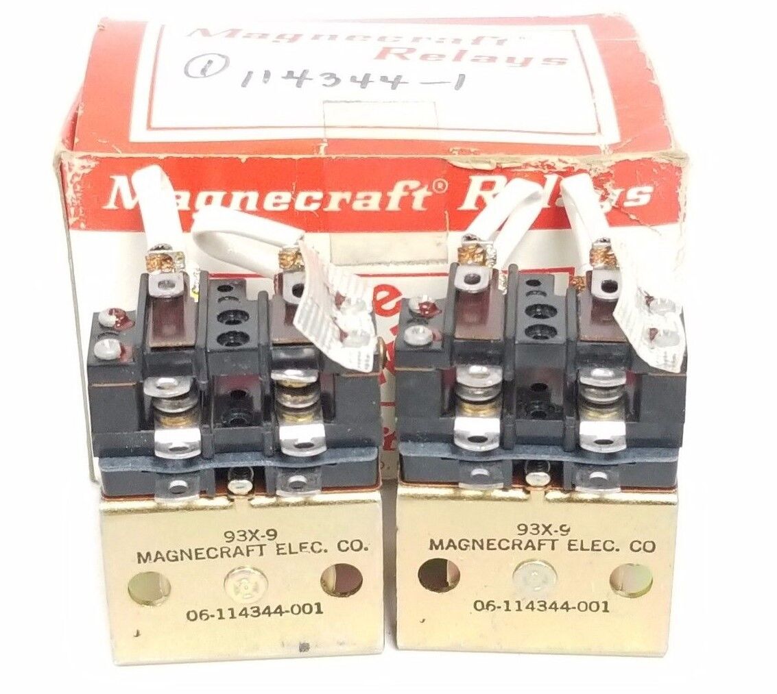 LOT OF 2 NEW MAGNECRAFT 936-X RELAYS 06-114344-001