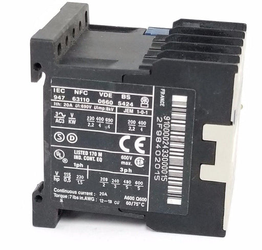 TELEMECANIQUE LP4K0910BW3 CONTACTOR 9AMP 3P 690VAC 4KW 1NO COIL: 24VDC